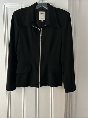 Vertigo Paris | Zip-Front Blazer |Black | Size Medium